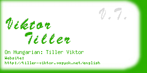 viktor tiller business card